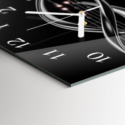 Horloge carrée en verre Abstraction