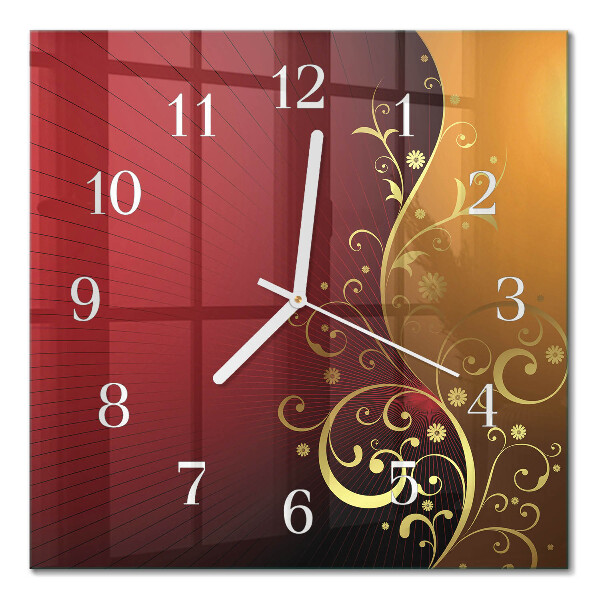 Horloge carrée en verre Abstraction
