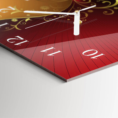 Horloge carrée en verre Abstraction