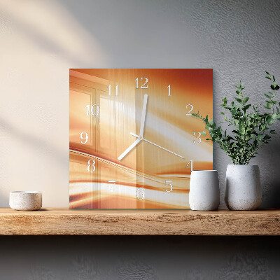 Horloge carrée en verre Abstraction