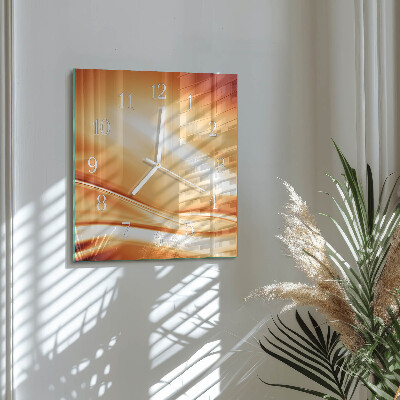 Horloge carrée en verre Abstraction