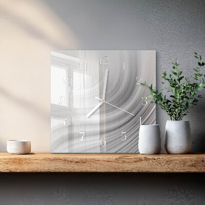 Horloge carrée en verre Abstraction