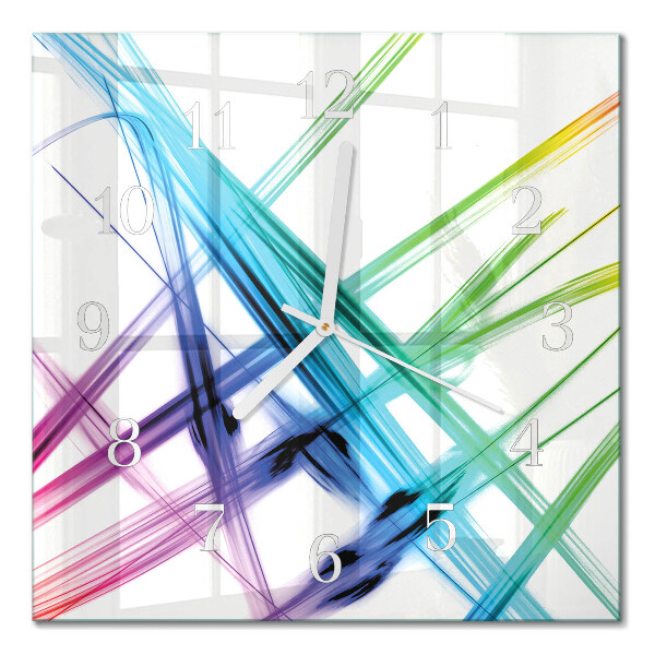 Horloge carrée en verre Abstraction