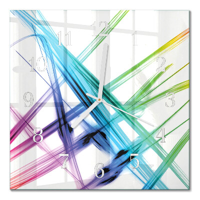 Horloge carrée en verre Abstraction