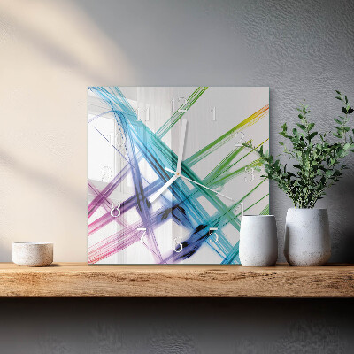 Horloge carrée en verre Abstraction