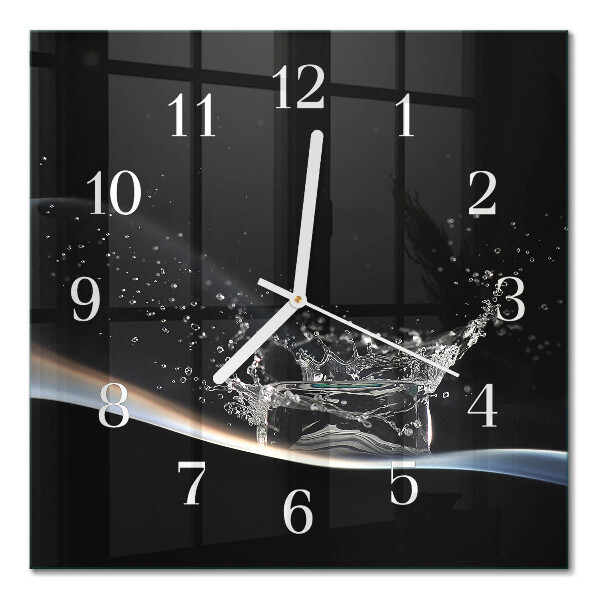 Horloge murale carrée Eau
