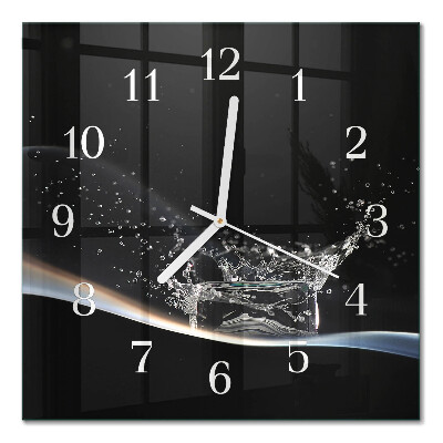 Horloge murale carrée Eau