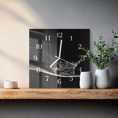 Horloge murale carrée Eau