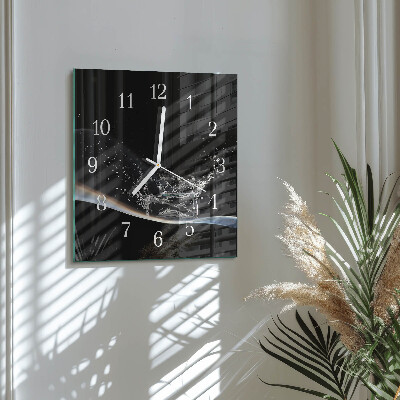 Horloge murale carrée Eau