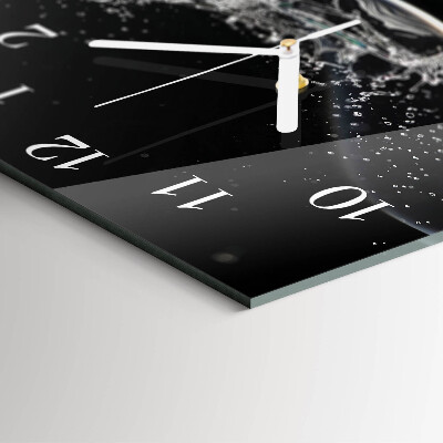 Horloge murale carrée Eau