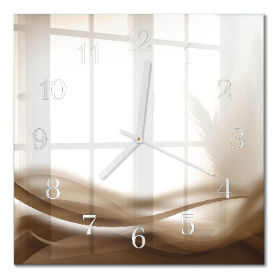 Horloge carrée en verre Lignes abstraites