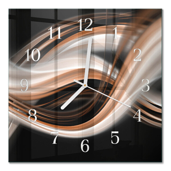 Horloge carrée en verre Art abstrait