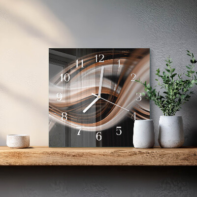 Horloge carrée en verre Art abstrait