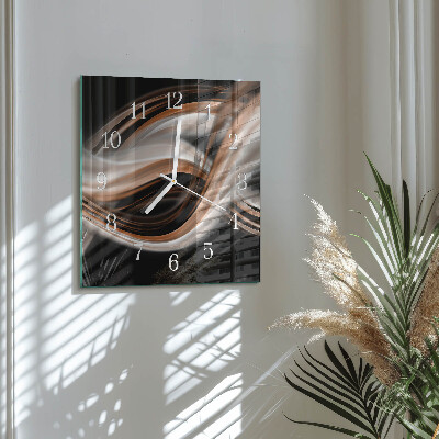 Horloge carrée en verre Art abstrait