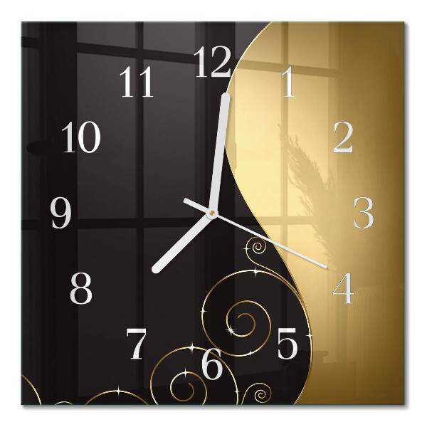 Horloge carrée en verre Art abstrait