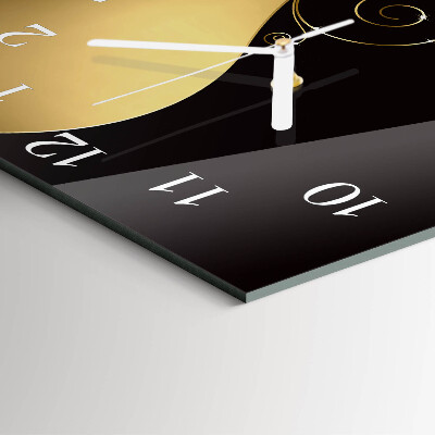 Horloge carrée en verre Art abstrait