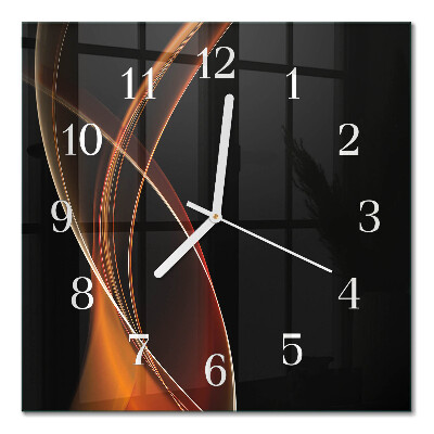 Horloge murale carrée Lignes abstraites