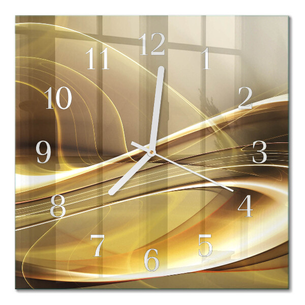 Horloge carrée en verre Lignes abstraites