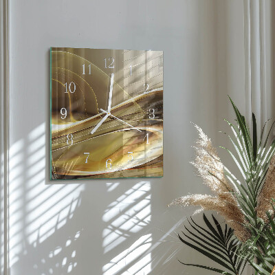 Horloge carrée en verre Lignes abstraites