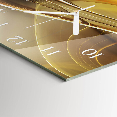 Horloge carrée en verre Lignes abstraites