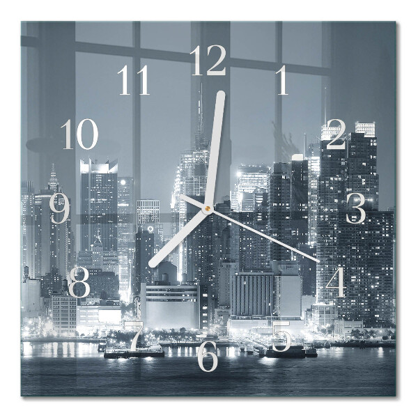 Horloge carrée en verre Horizon