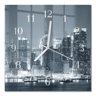 Horloge carrée en verre Horizon