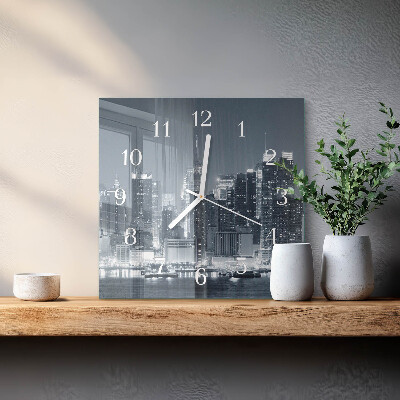 Horloge carrée en verre Horizon