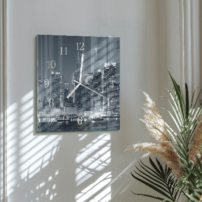 Horloge carrée en verre Horizon