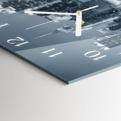 Horloge carrée en verre Horizon