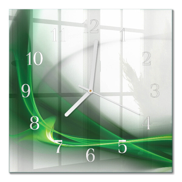 Horloge carrée en verre Lignes abstraites