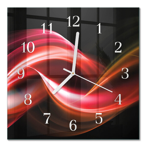 Horloge carrée en verre Lignes abstraites