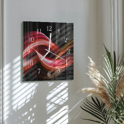 Horloge carrée en verre Lignes abstraites
