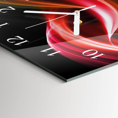 Horloge carrée en verre Lignes abstraites