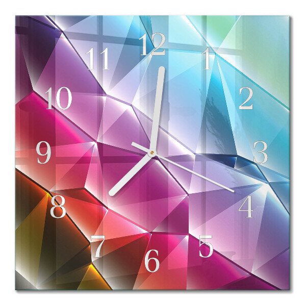 Horloge carrée en verre Motif 3d