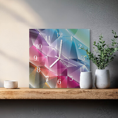 Horloge carrée en verre Motif 3d