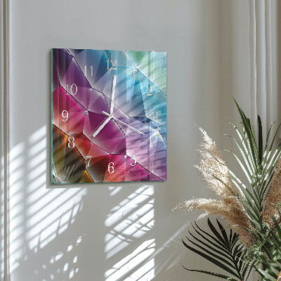 Horloge carrée en verre Motif 3d