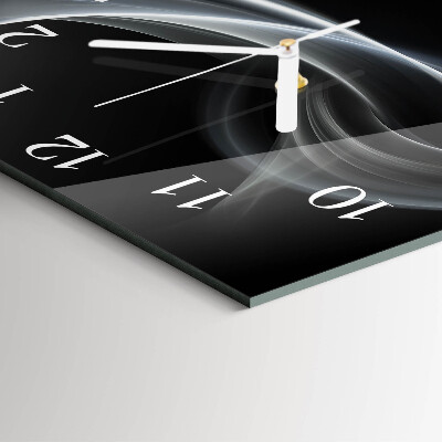 Horloge carrée en verre Lignes abstraites