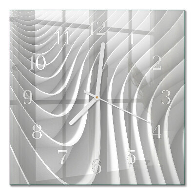 Horloge carrée en verre Abstraction