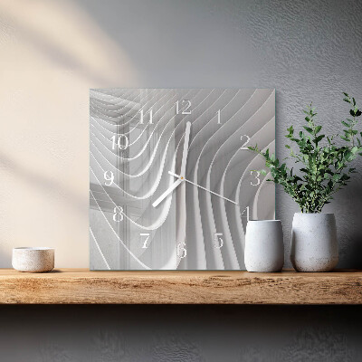 Horloge carrée en verre Abstraction