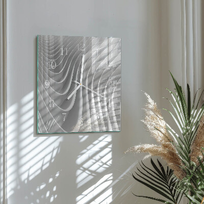 Horloge carrée en verre Abstraction