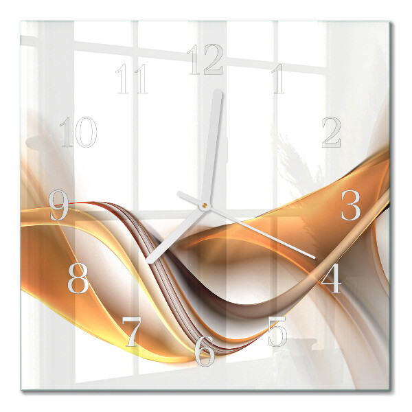 Horloge carrée en verre Abstraction