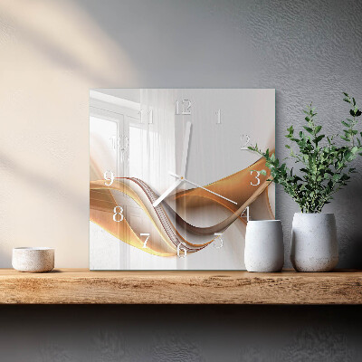 Horloge carrée en verre Abstraction