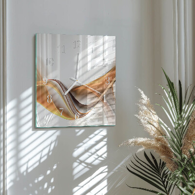 Horloge carrée en verre Abstraction
