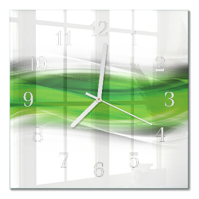 Horloge carrée en verre Abstraction