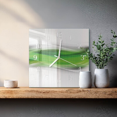 Horloge carrée en verre Abstraction