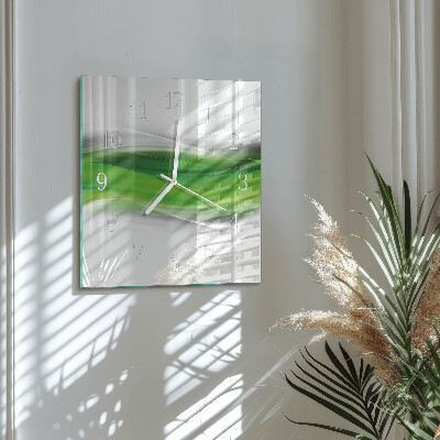 Horloge carrée en verre Abstraction