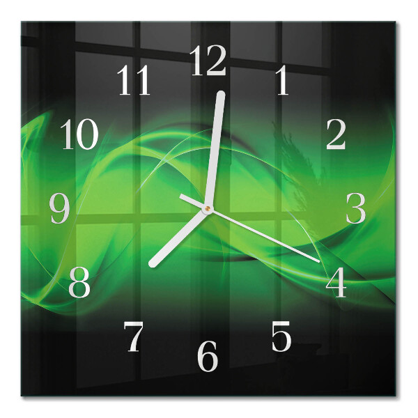 Horloge carrée en verre Abstraction