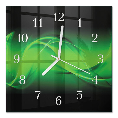 Horloge carrée en verre Abstraction