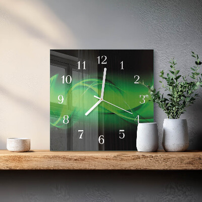 Horloge carrée en verre Abstraction