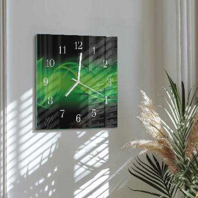 Horloge carrée en verre Abstraction